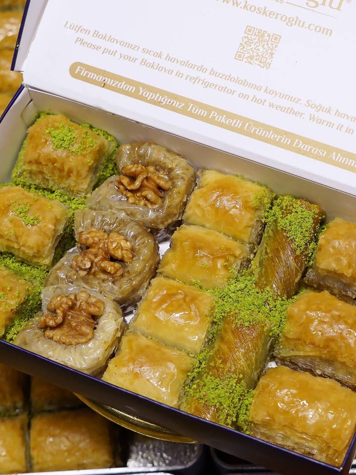 Koskeroglu | Assorted Pistachio and Walnut Baklava for wholesale by Aladdin