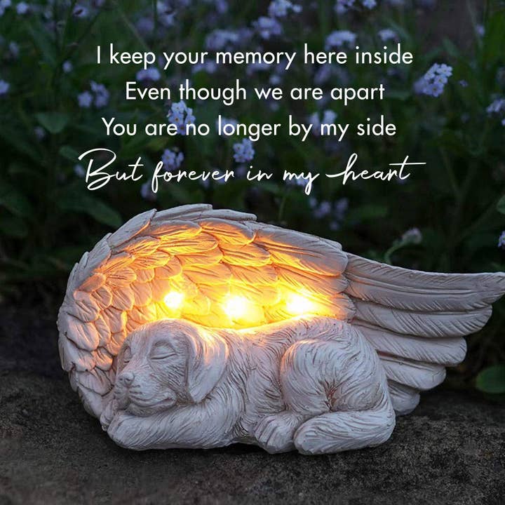 iHeartDogs.com - Wholesale Outdoor Ornament/Decor - iHeartDogs- Forever My Guardian Angel Pup Garden Solar Light -Faire