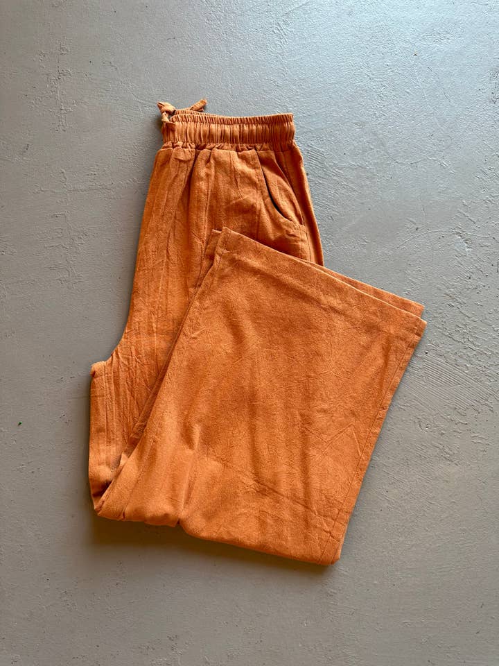 Drawstring linen Wide-leg pants for wholesale by Frayed