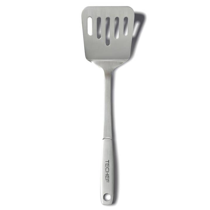 TECHEF - ChefCore 304 Stainless Steel Slotted Turner Spatula with Ergonomic Handle, One-Piece Unibody Design, Rustproof & Heat Resistant, 10.5" Serving Utensil for wholesale by TECHEF