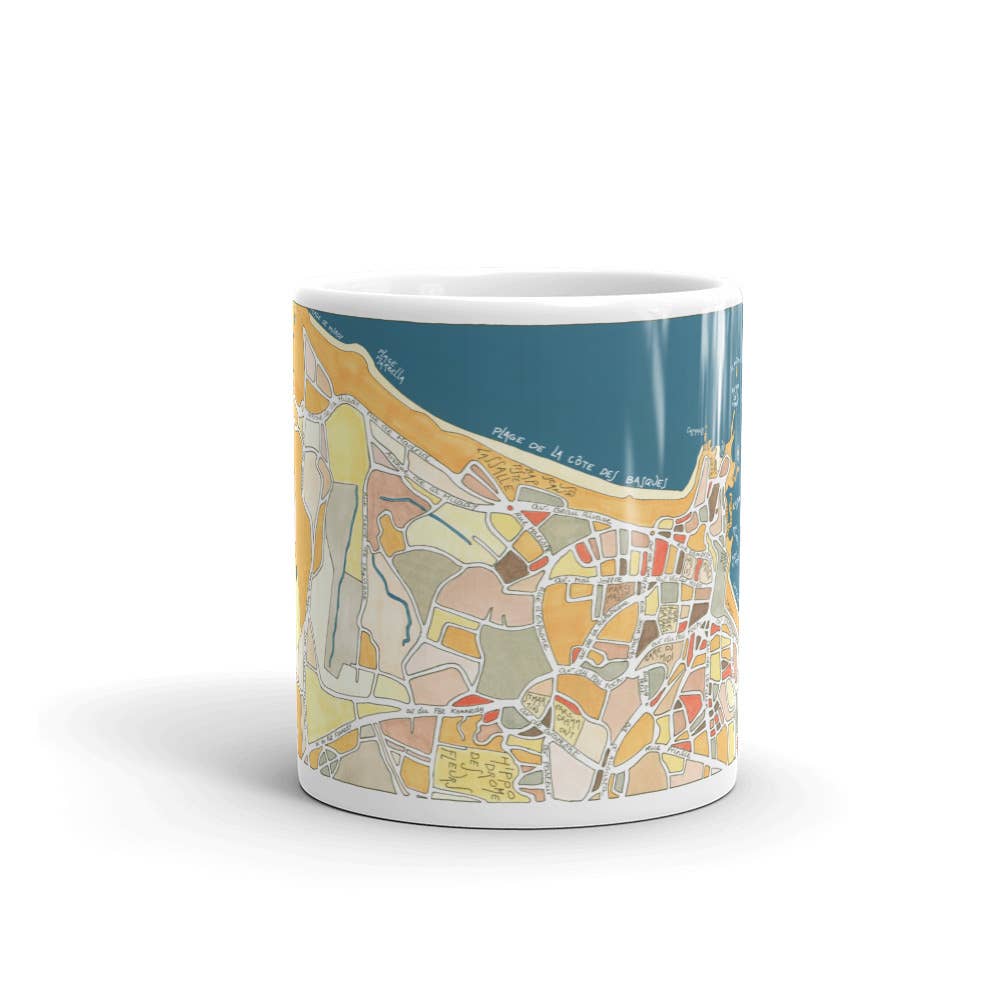 EmYLo - Wholesale Coffee Mug - BIARRITZ illustrated mug - Design City Maps2