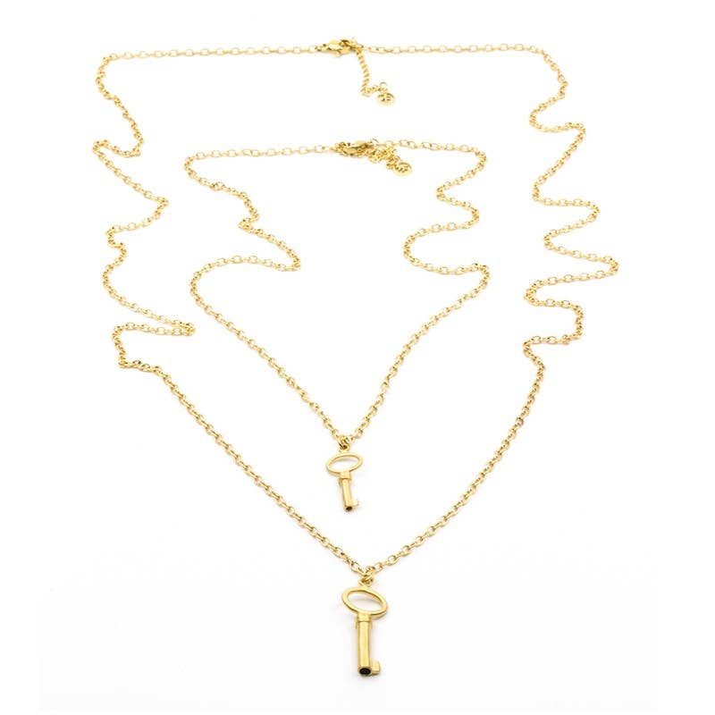 Big Key Halsband 90cm Guld for wholesale on Faire0