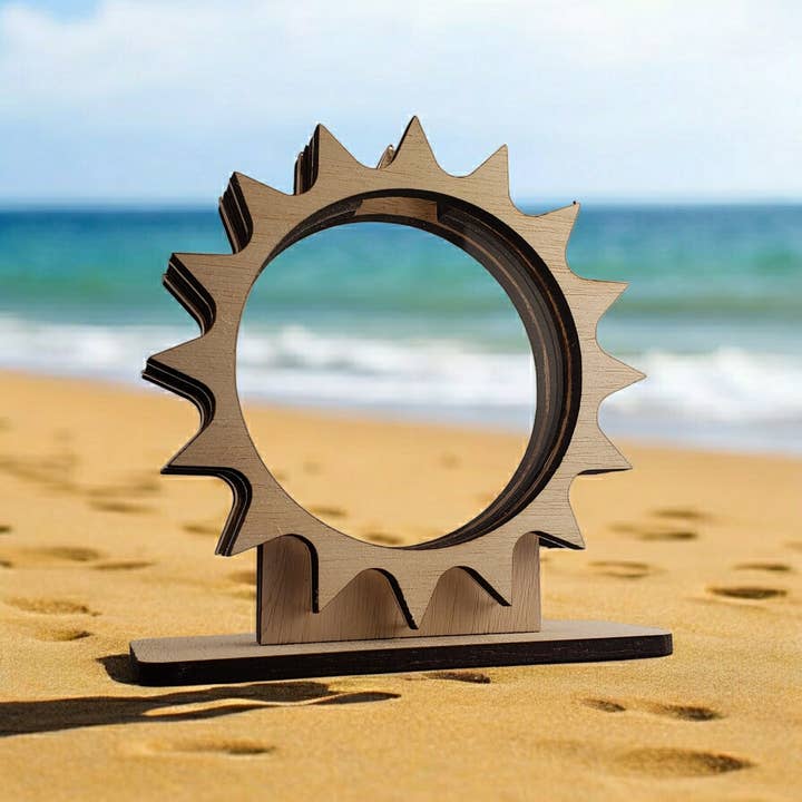 Sun Sea Glass Shadowbox Display, Medium for wholesale by Sea Glass Displays