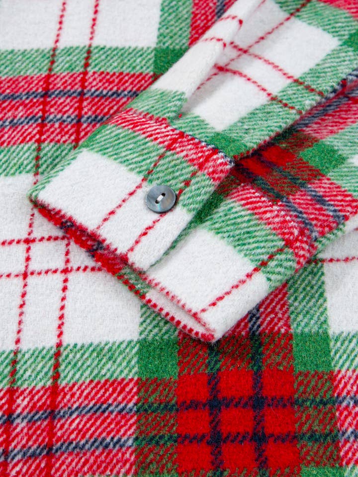 Babs + Birdie - Wholesale Shirt Jacket/Shacket - Women’s - Rudolph | Christmas Plaid Casual Flannel Shacket5