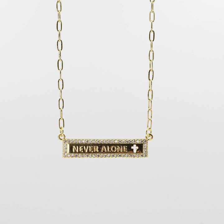 Never Alone Gold Necklace for wholesale by Treasure Jewels Inc.