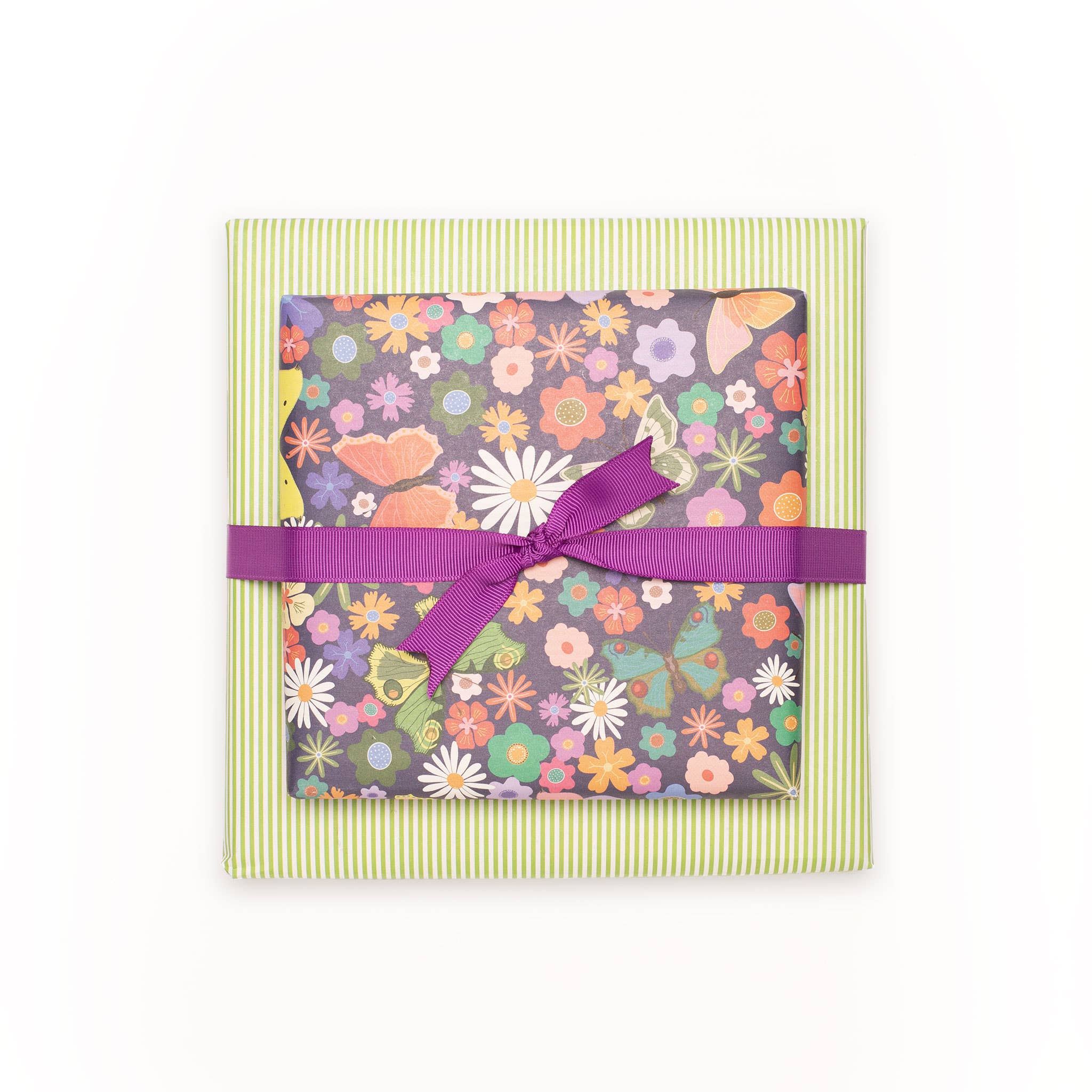 My Pretty Circus - Wholesale Flat Wrap - Easter wrapping paper butterflies on flower meadow9