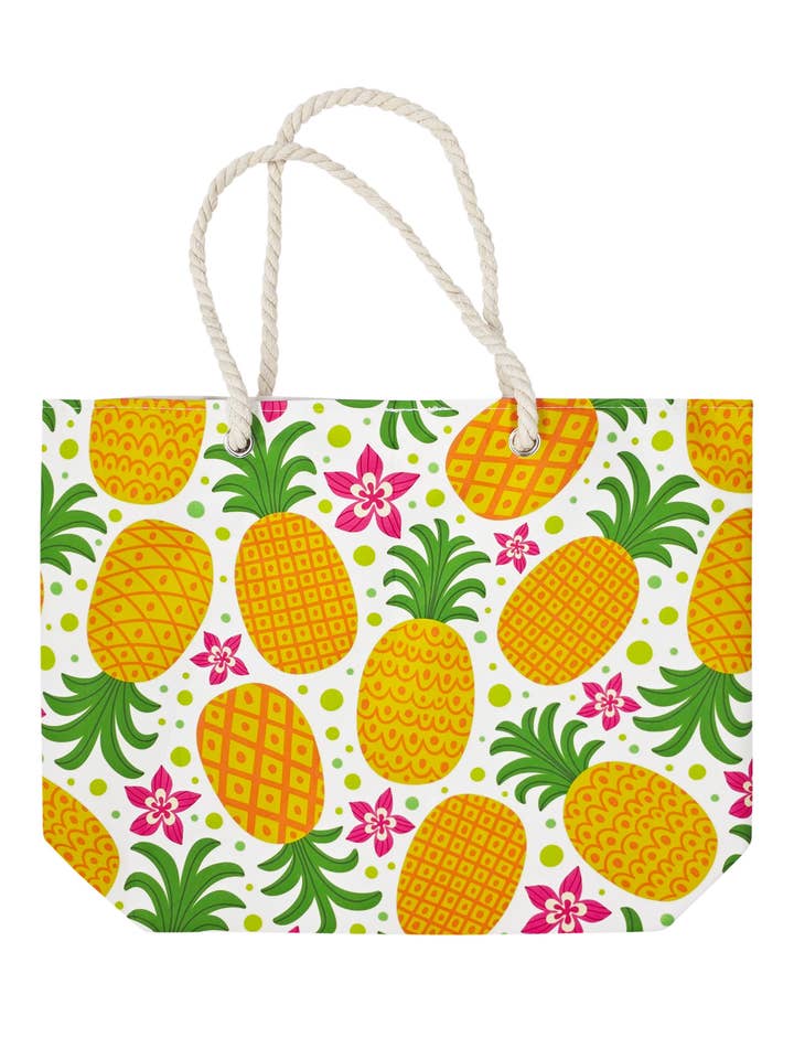 Tote léger imprimé ensoleillé à dessus ouvert - Stock ouvert pour la vente par Raj Trading & Imports (USA) Inc.