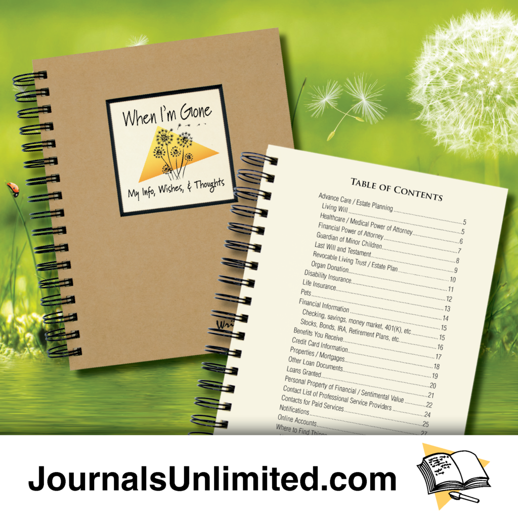 Journals Unlimited - Wholesale Journal/Diary - When I'm Gone Journal - Final Wishes (Kraft)9