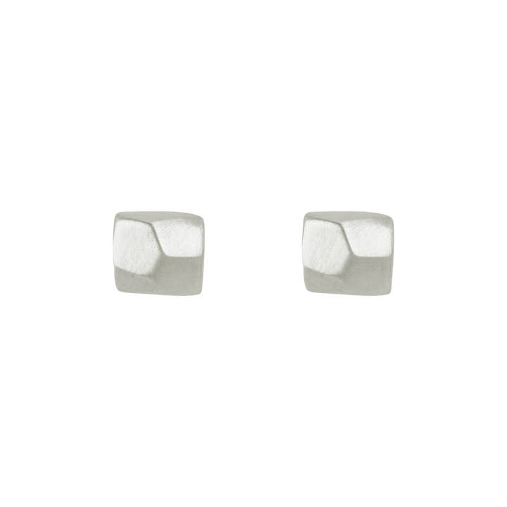 Philippa Roberts - Wholesale Stud/Post Earrings - Faceted Square Posts Earrings in Silver or Vermeil