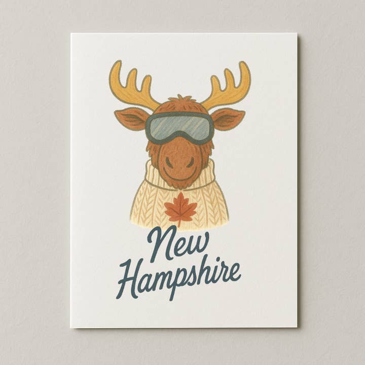 New Hampshire Moose Greeting Card for wholesale by My Country Greetings