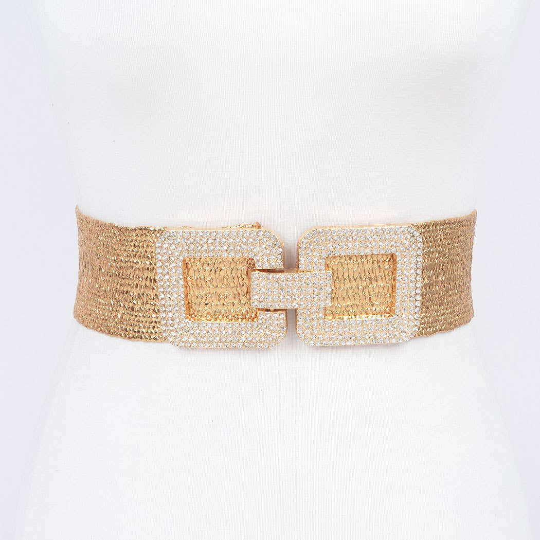 3AM BY H&D ACCESSORIES - Wholesale Belt - Women's - Rhinestone Elastic Belt0