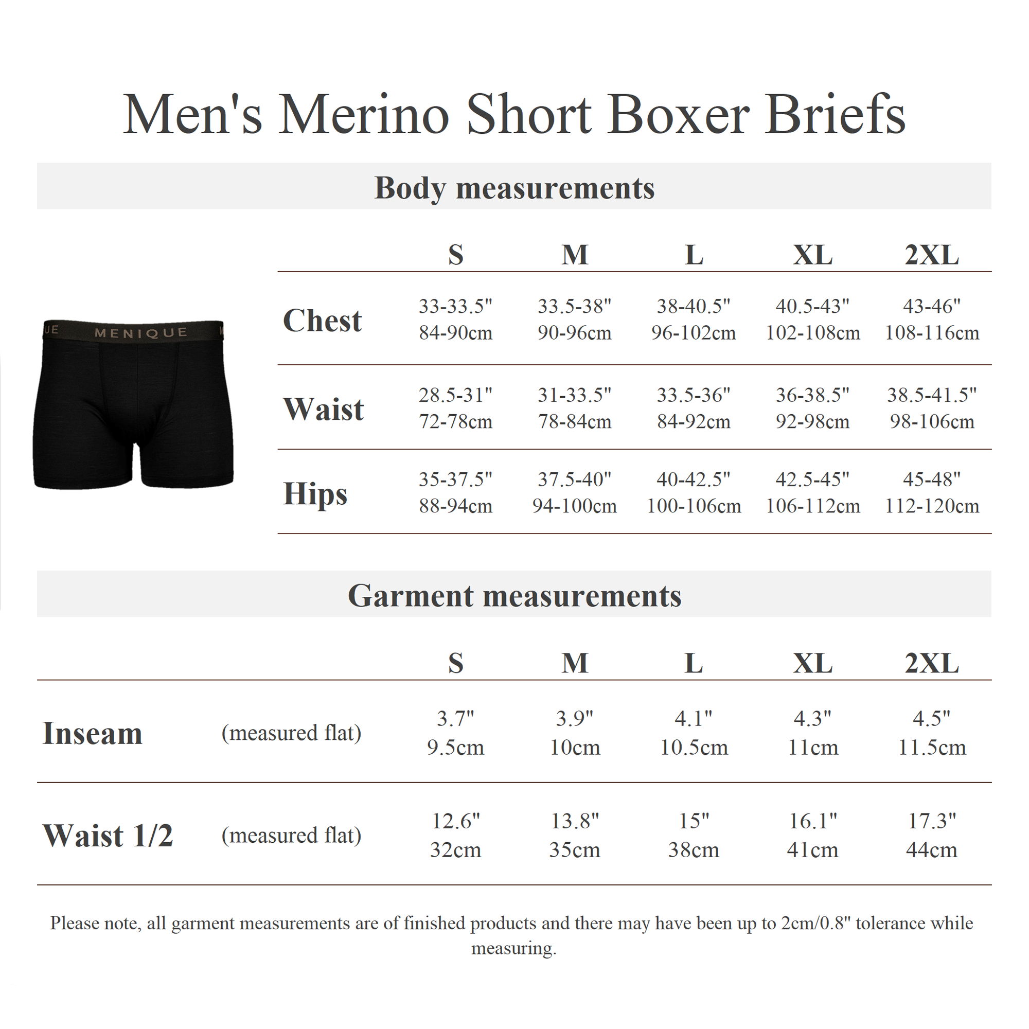 menique - Wholesale Underwear - Men's - Merino Wool Black Short Boxer Briefs for Men7