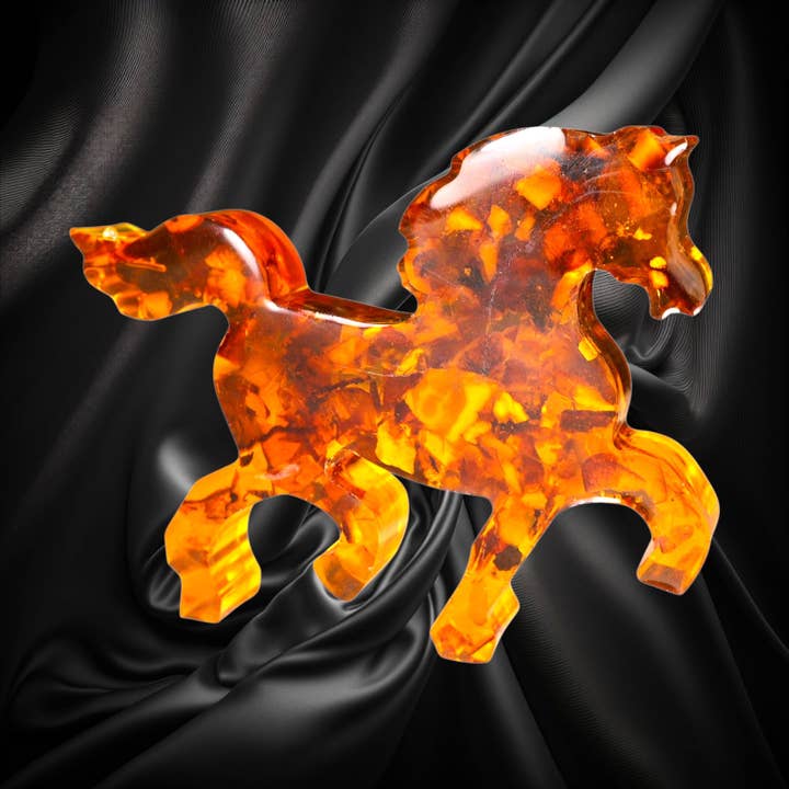 Handmade Amber Horse Figurine | Genuine Baltic Amber Sculpture | Symbol of the Year | Christmas & Business Gift – KIZIMA for wholesale by KIZIMA