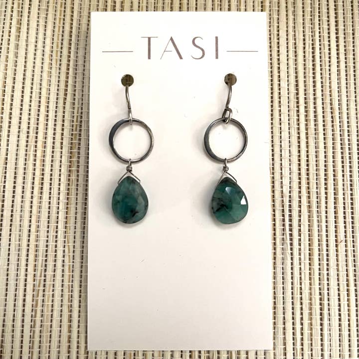 Bess Gemstone Earrings (Sterling Silver) for wholesale by TASI Designs