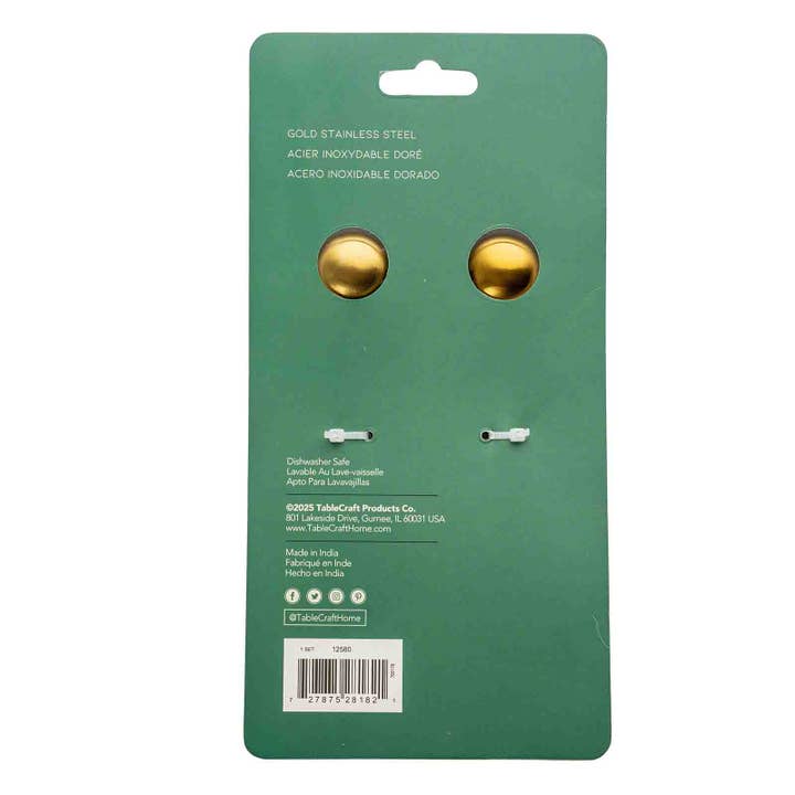 TableCraft Products Company - Vente Ustensile/gadget de cuisine - Cuillère à café à long manche dorée, lot de 28