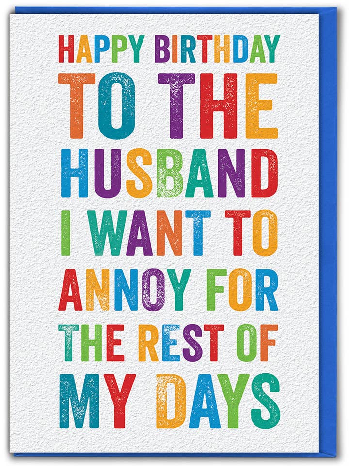 Lustige Ehemann-Karte - Ich will zu nerven für den Großhandel von Brainbox Candy