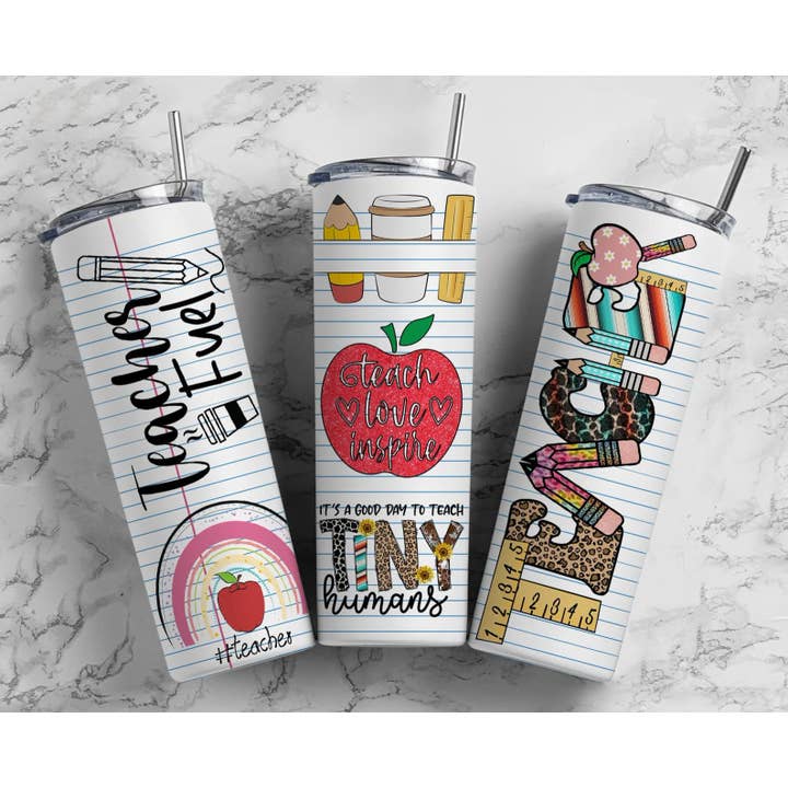 Teacher Fuel Tumbler for wholesale by Charm Boutique & Designs