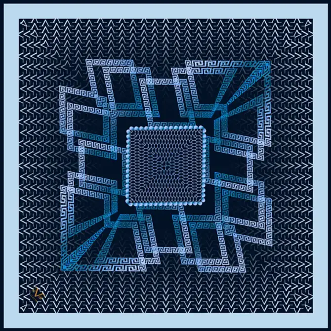 Versace 19.69 Abbigliamento Sportivo SRL - Wholesale Scarf - Women's - FOULARD DAPHNE- BLUE0