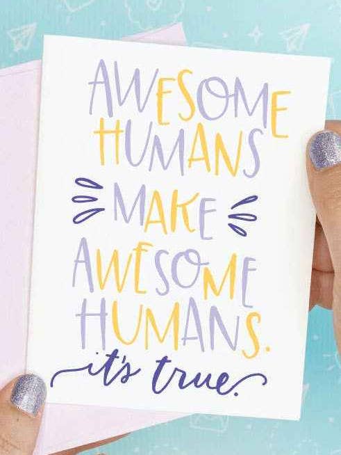 Fantastica Carta di Auguri per Neonati Umani per la vendita all'ingrosso da parte di Cedar Witch Goods