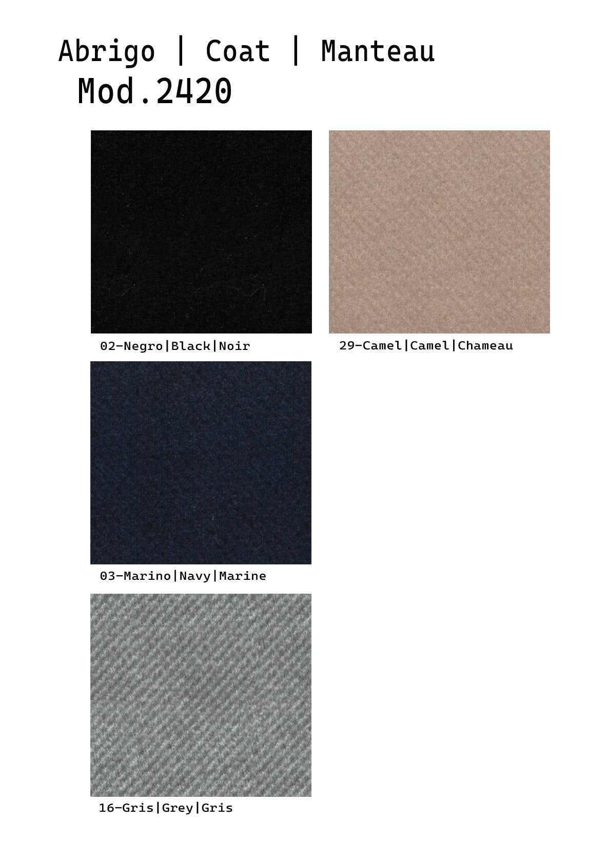 LOURDES CASTILLO - Wholesale Jacket - Women's - 372420L  LONG WOOLEN CLOTH COAT3