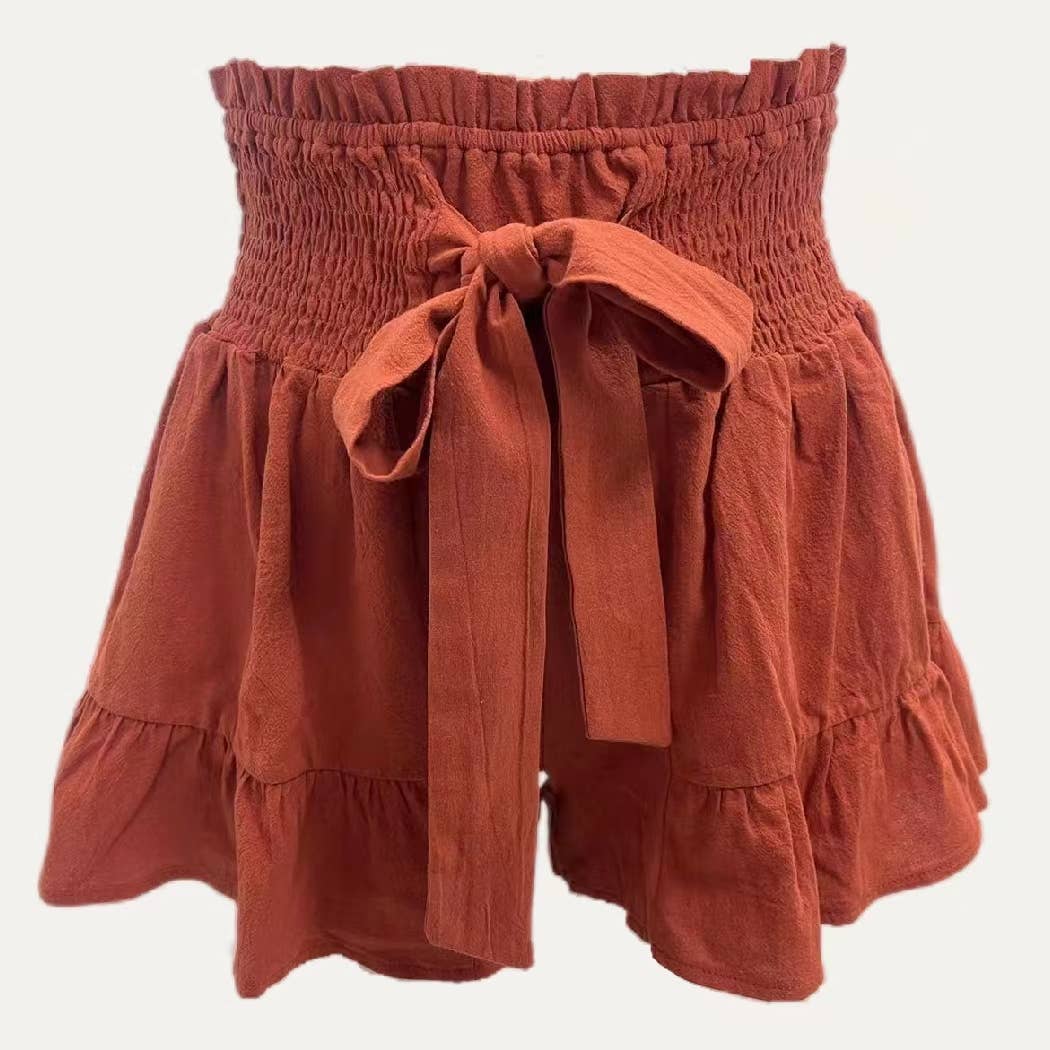 The Moment Collection - Vendita all'ingrosso Pantaloncini - Donna - Pantaloncini leggeri minimalisti a trama solida8