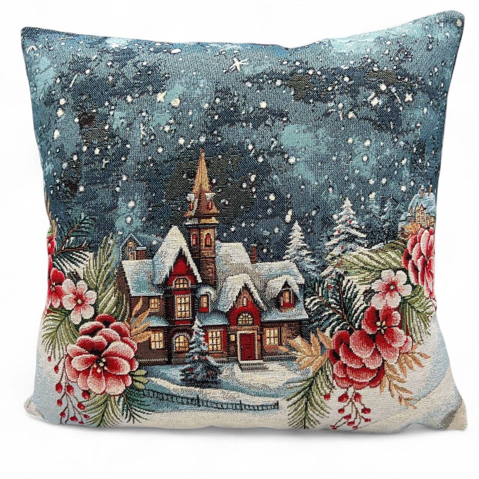 Hesta - Wholesale Throw Pillow Cover - SANTA CLAUS B Gobelin Jacquard Cushion Cover, 45x45 cm0