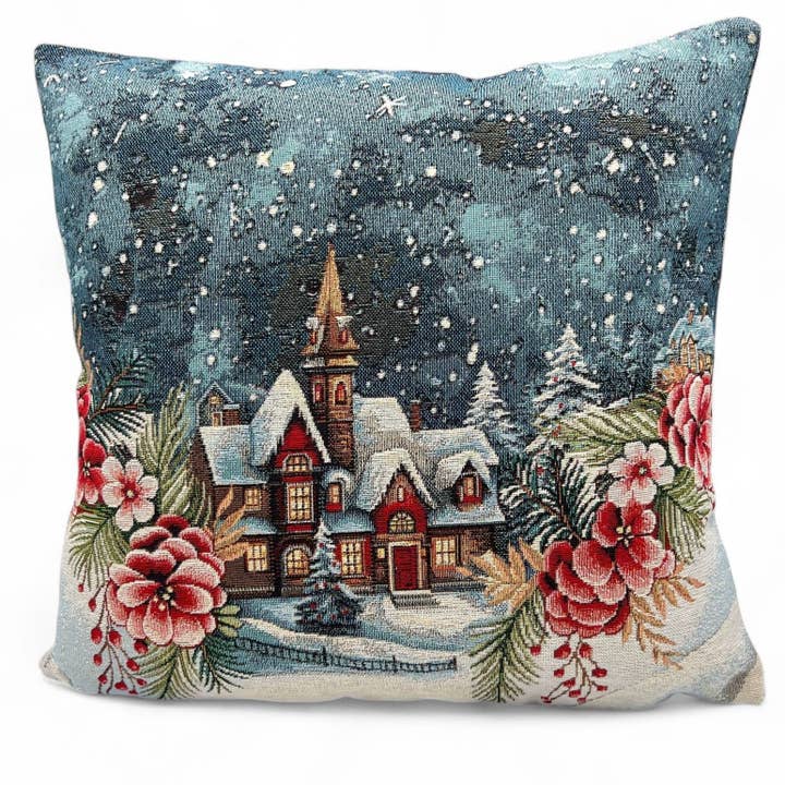 Hesta - Vendita all'ingrosso Fodera cuscino decorativo - Copricuscino SANTA CLAUS B Gobelin Jacquard, 45x45 cm