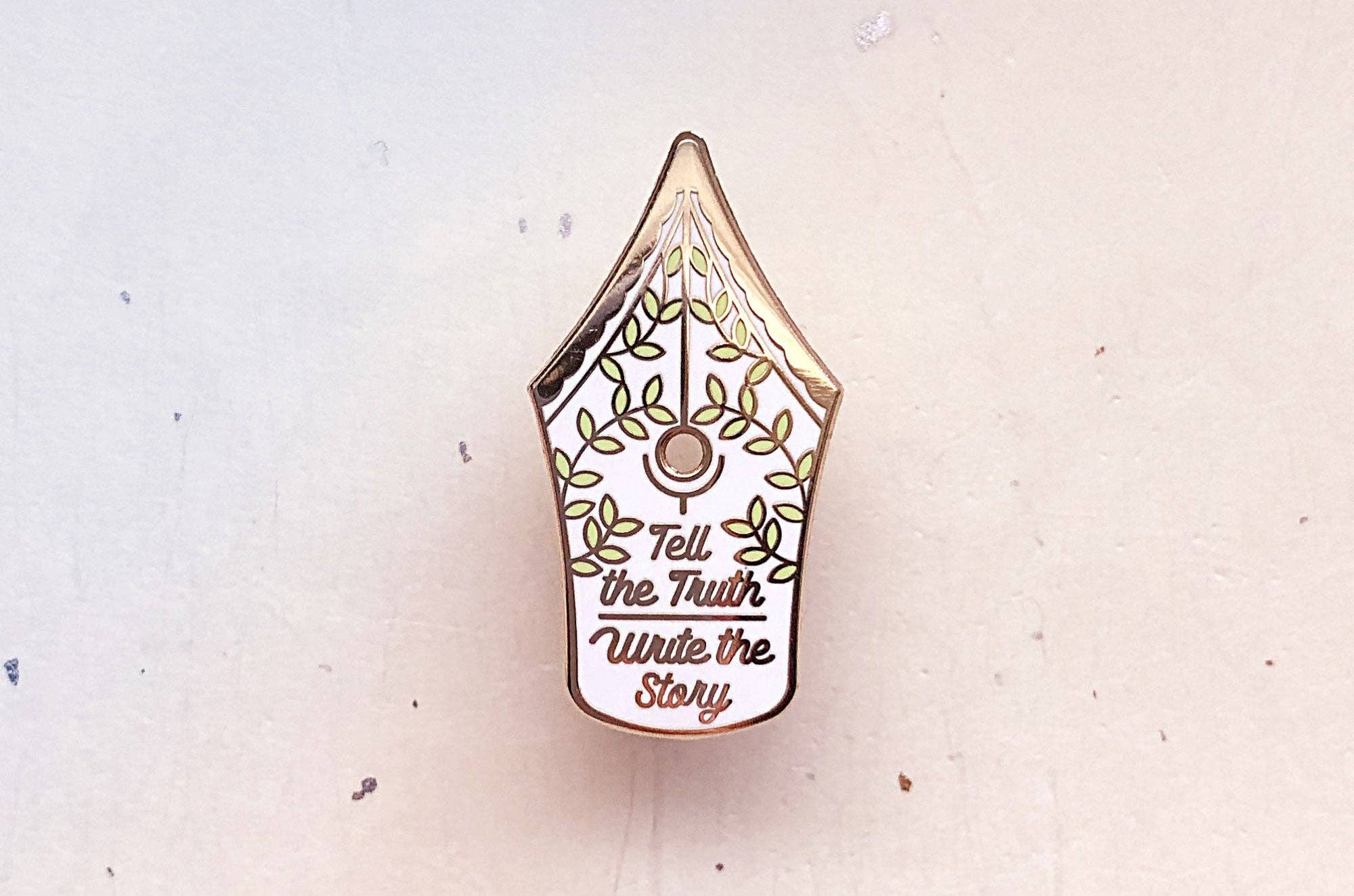 Alum and Ink - Wholesale Lapel Pin/Button - Write the Story Fountain Pen Enamel Pin7