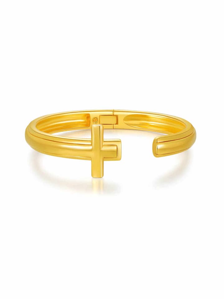 24K Yellow Gold Divine Bracelet for wholesale by Saurin Jiya