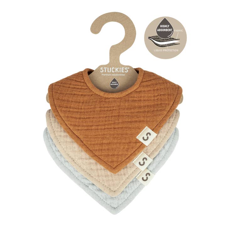 High Absorbency Bibs 3-Pack: Lilly for wholesale by STUCKIES®