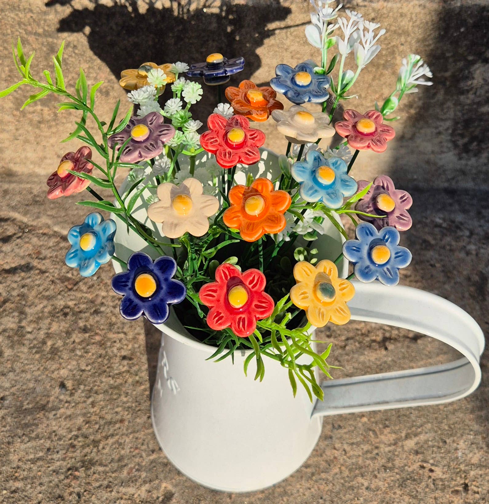 Pannonhem AB. - Wholesale Garden/Lawn Stake - Ceramic Strawberry Blossom,Plant stake2