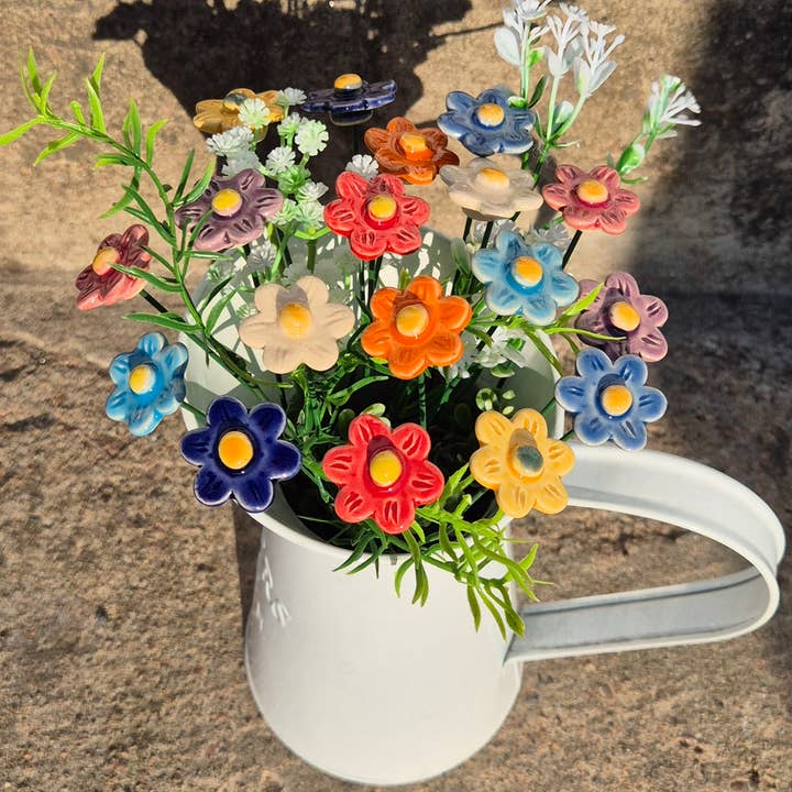 Pannonhem AB. - Wholesale Garden/Lawn Stake - Ceramic Strawberry Blossom,Plant stake2