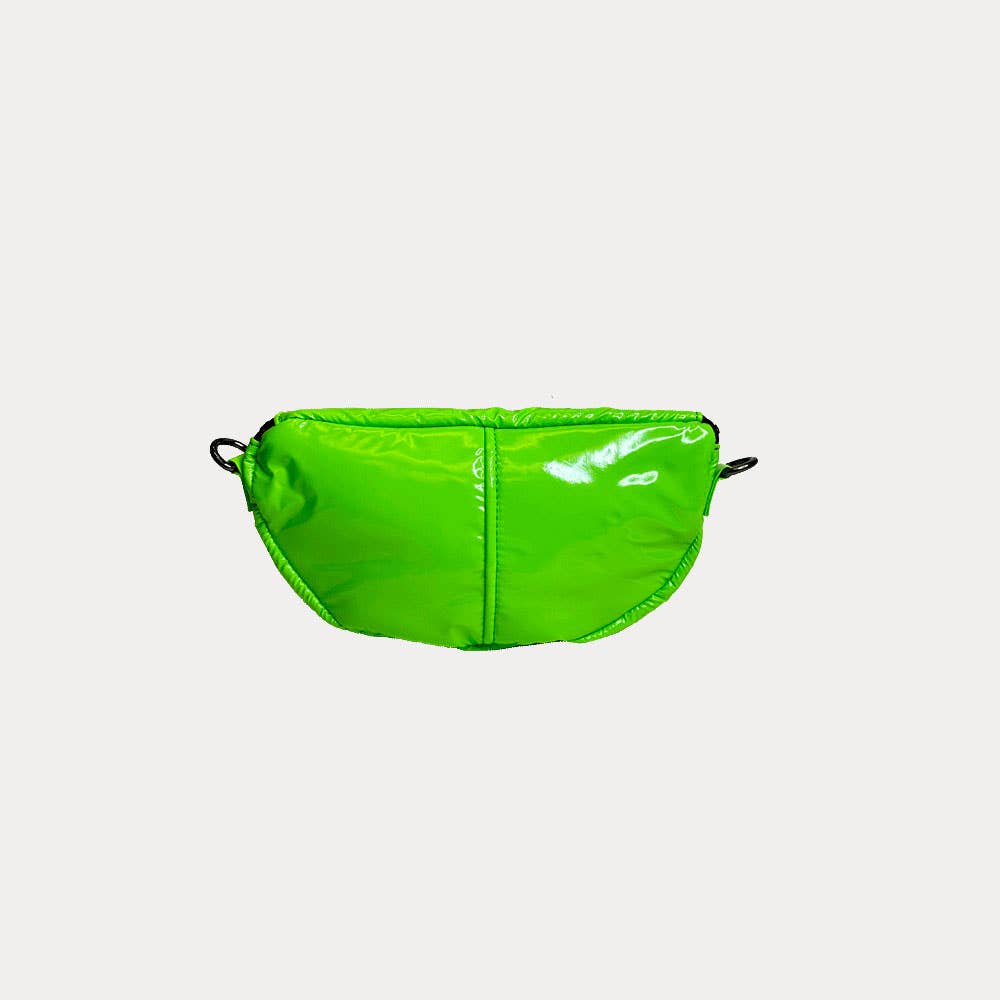 AHDORNED - Wholesale Belt Bag - Women's - Rachel Double Pocket Puffy Sling/Waist Bag w/Black Resin Cha15