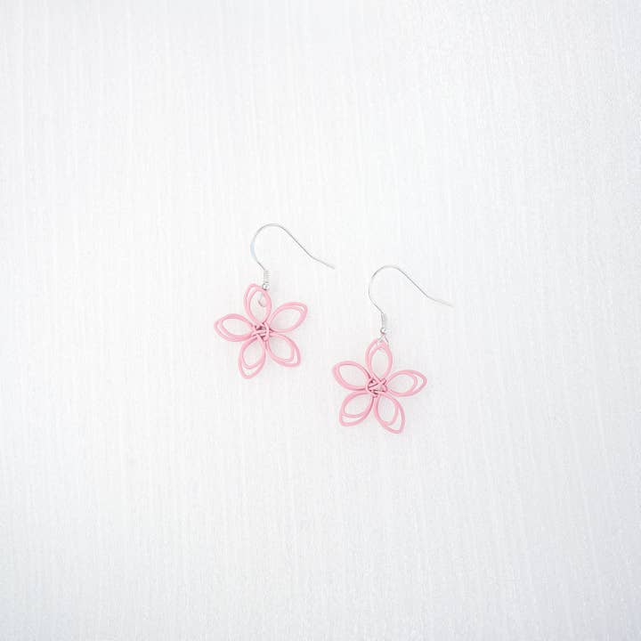 Mini Story Co - Wholesale Hangende/ronde oorbellen - Sakura Bloem Hanger Oorbellen2