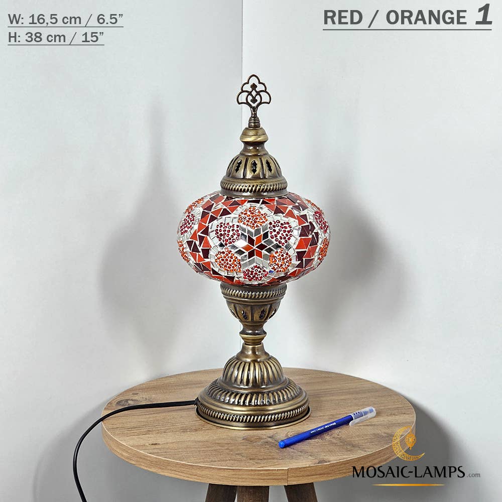 Mosaic Lamps - Vendita all'ingrosso Lampada da scrivania/d'accento - Lampada da tavolo grande a globo con mosaico turco, Marrakec, oltre 10 colori72