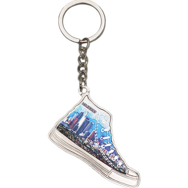 Cap Zone – wholesale Nyckelring - Unisex – Sneakers Los Angeles Cityscapes Nyckelring i metall - 12 st