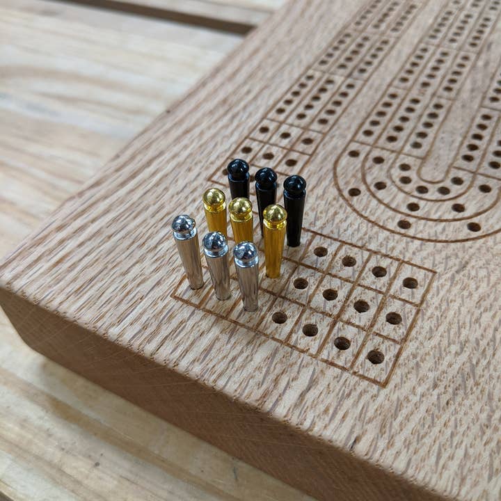Arts and Craftsmanship - Wholesale Board Game - Customizable Live Edge Cribbage Board - Pegs Included!2