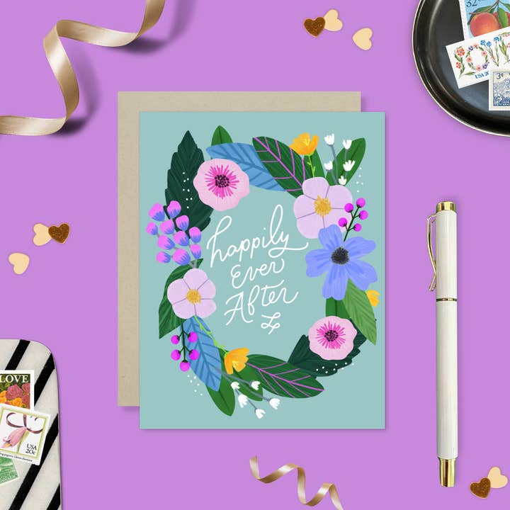 Barone and Co. - Wholesale Trouwkaartje - Blij Tuin Krans Huwelijkskaart2