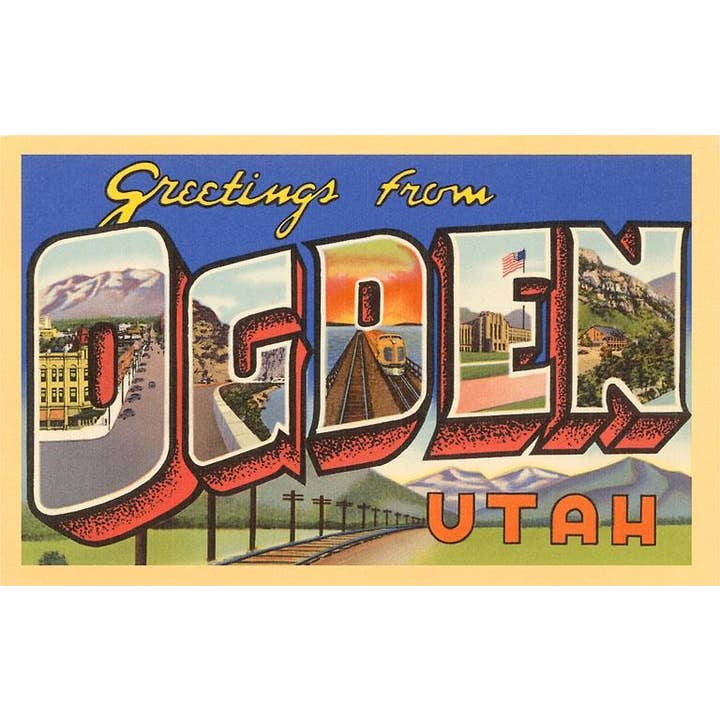 Sticker UT-94 Greetings from Ogden, Utah for wholesale by Found Image Press