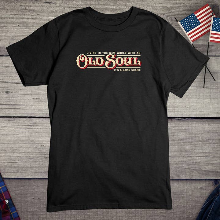 Artopia - Wholesale Screen Printed T-Shirt - Unisex - Old Soul T-Shirt1