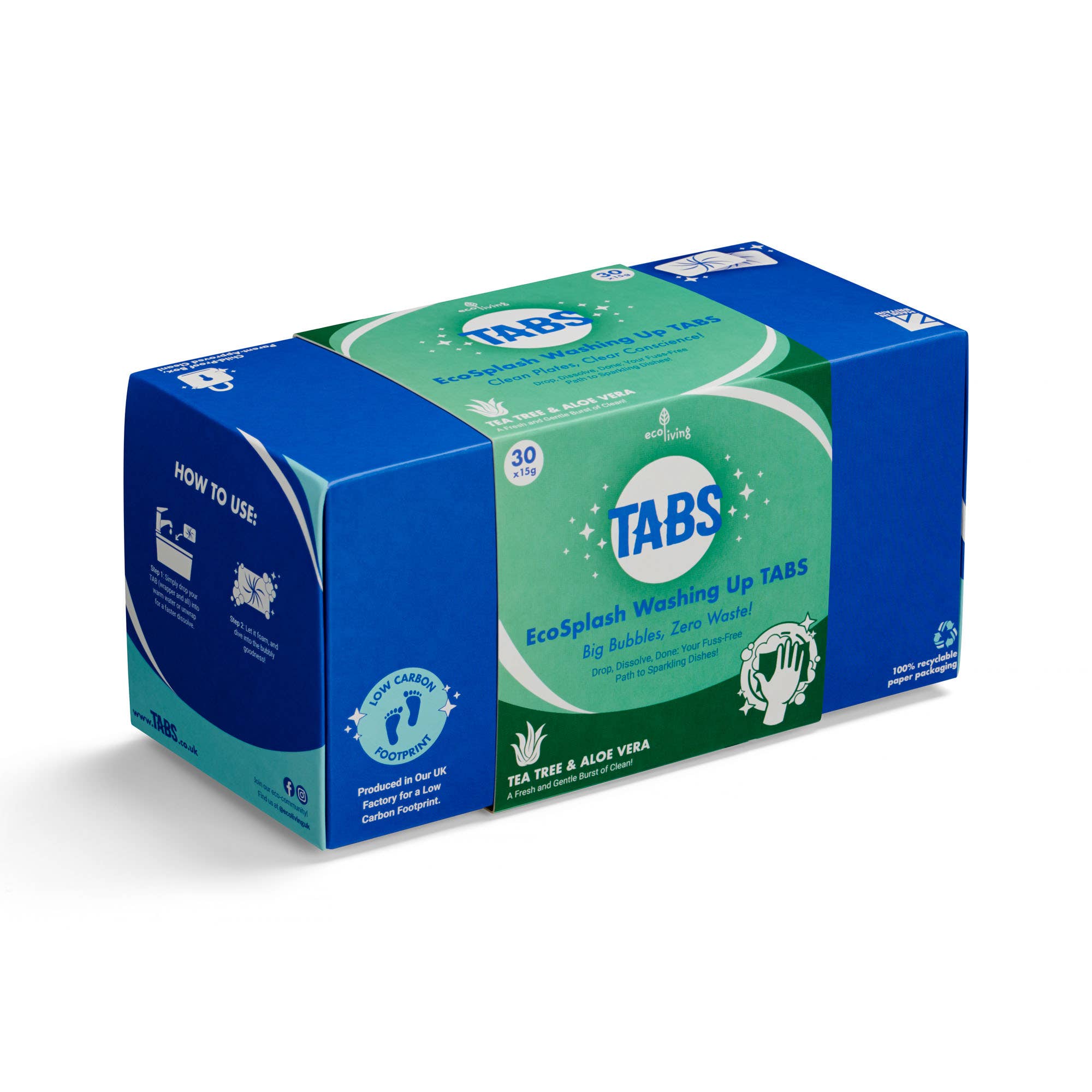 ecoLiving - Wholesale Dish Soap - TABS Washing Up Tablets -  EcoSplash UK4