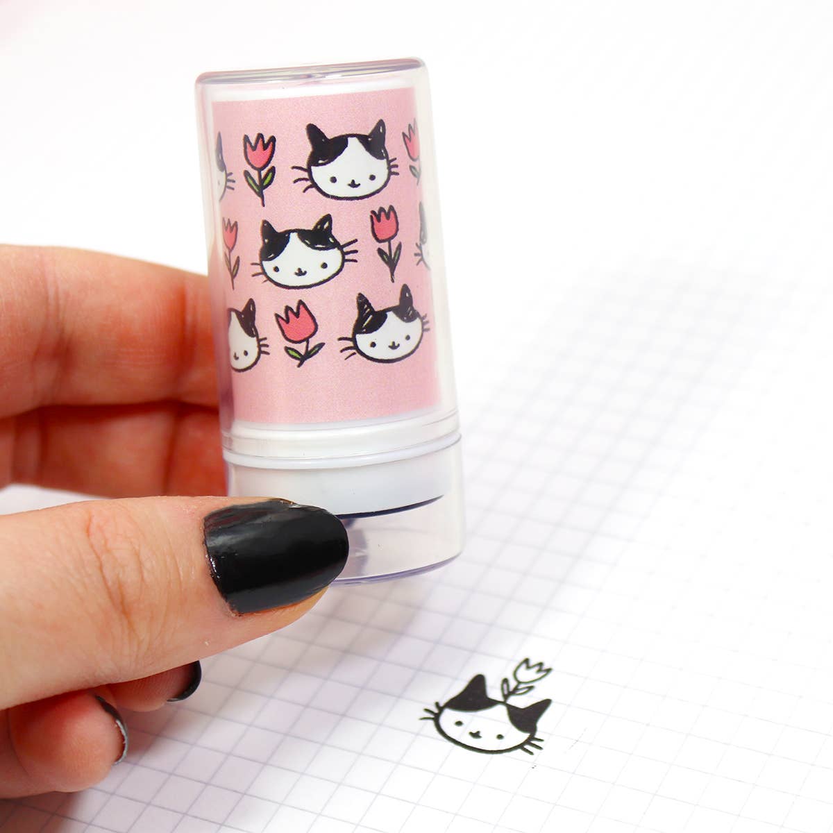 PONY PEOPLE - Wholesale Rubber/Decorative Stamp - 
Tulip Kitty Stamp1