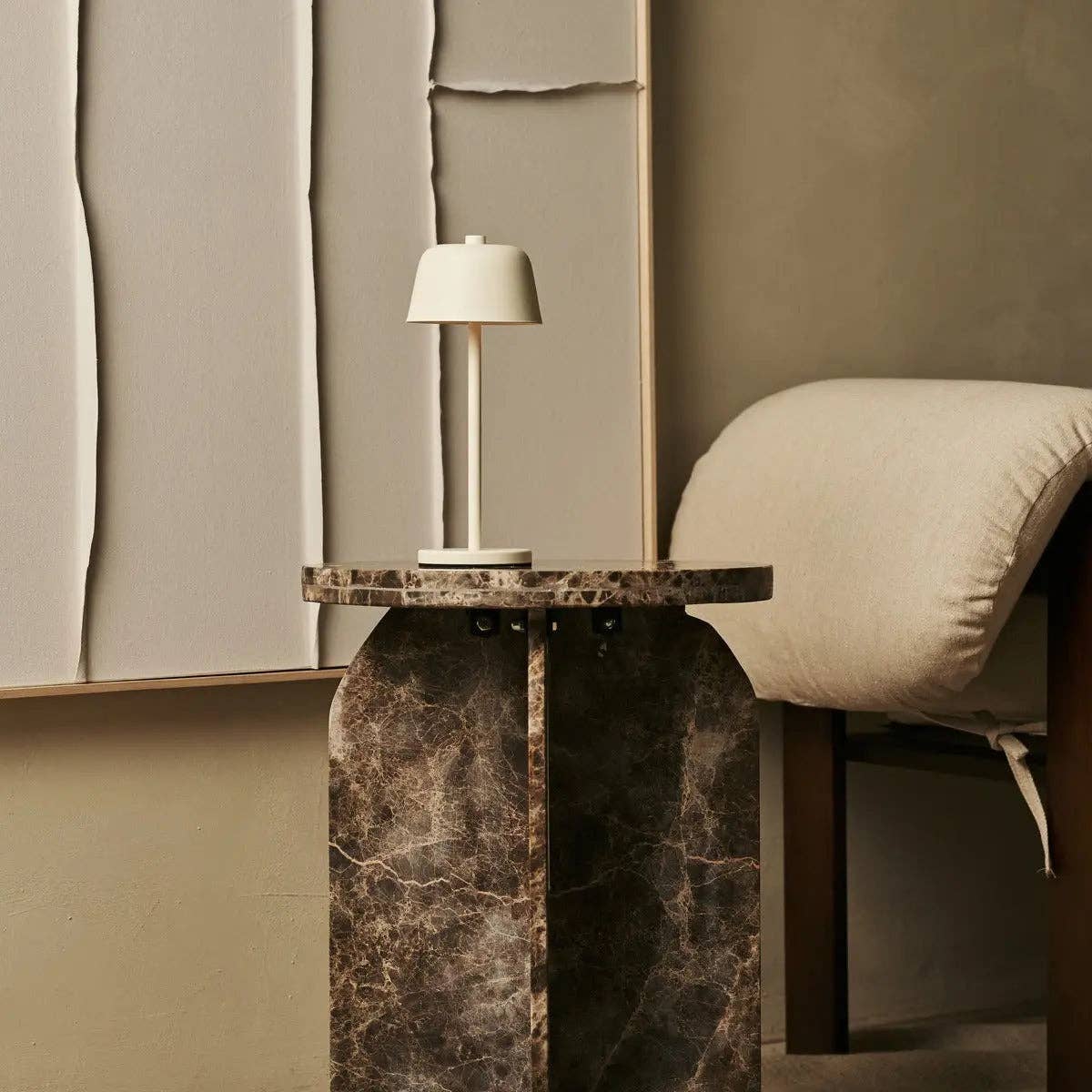 Tavellio - Vente Lampes d'appoint/de bureau - Anton Vanilla Lampe de Table Rechargeable | Éclairage Élégant & Sans Fil