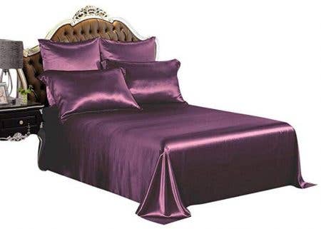 Moonberry Silk - Wholesale Bedding Set - 100% Silk 2-in-1 Fitted & Flat Sheet and Silk Pillowcases Set9