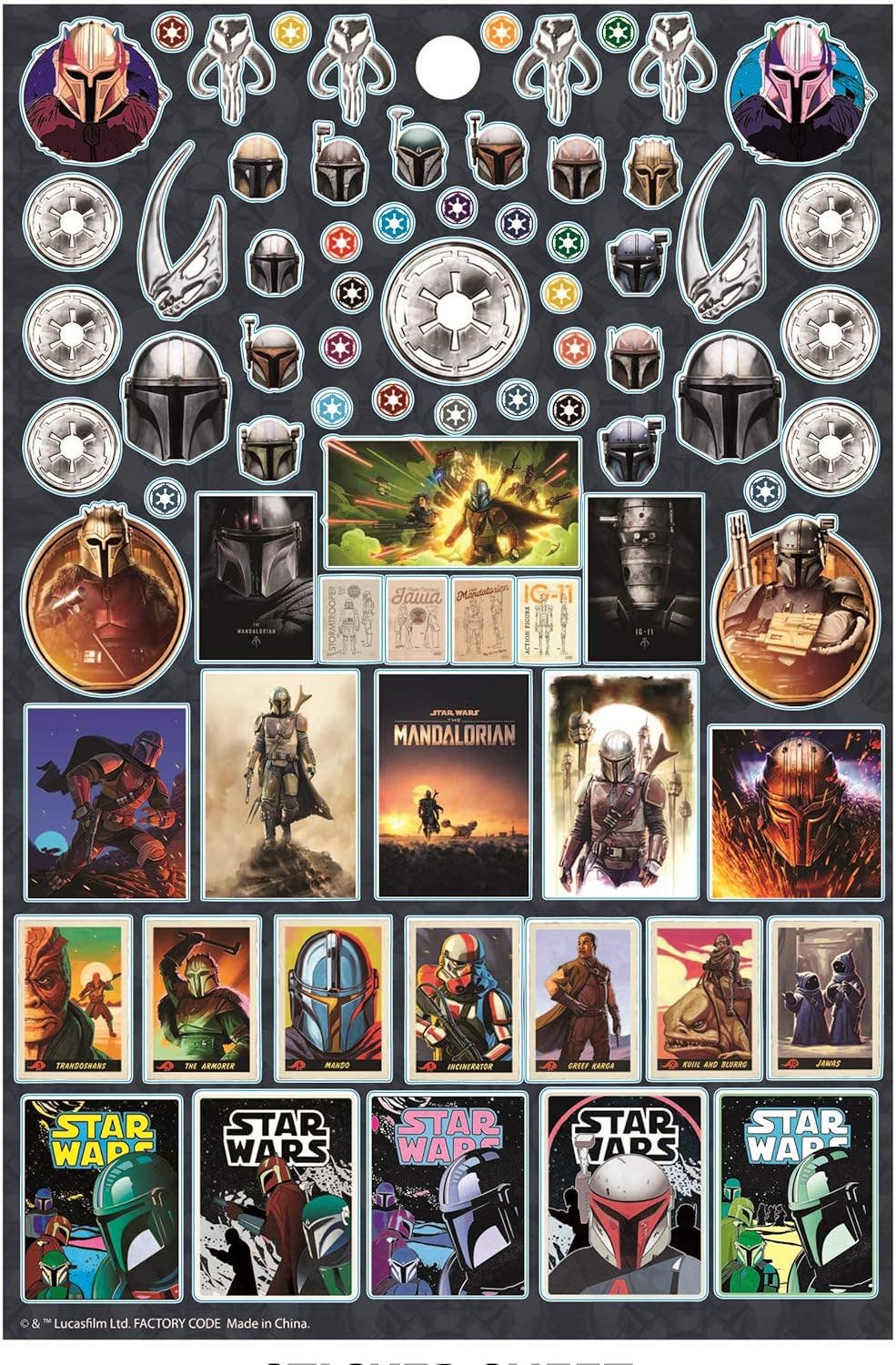 Innovarix - Vente Autocollant - Enfant et bébé - Livre d'autocollants Star Wars The Mandalorian - Plus de 300 autocollants4