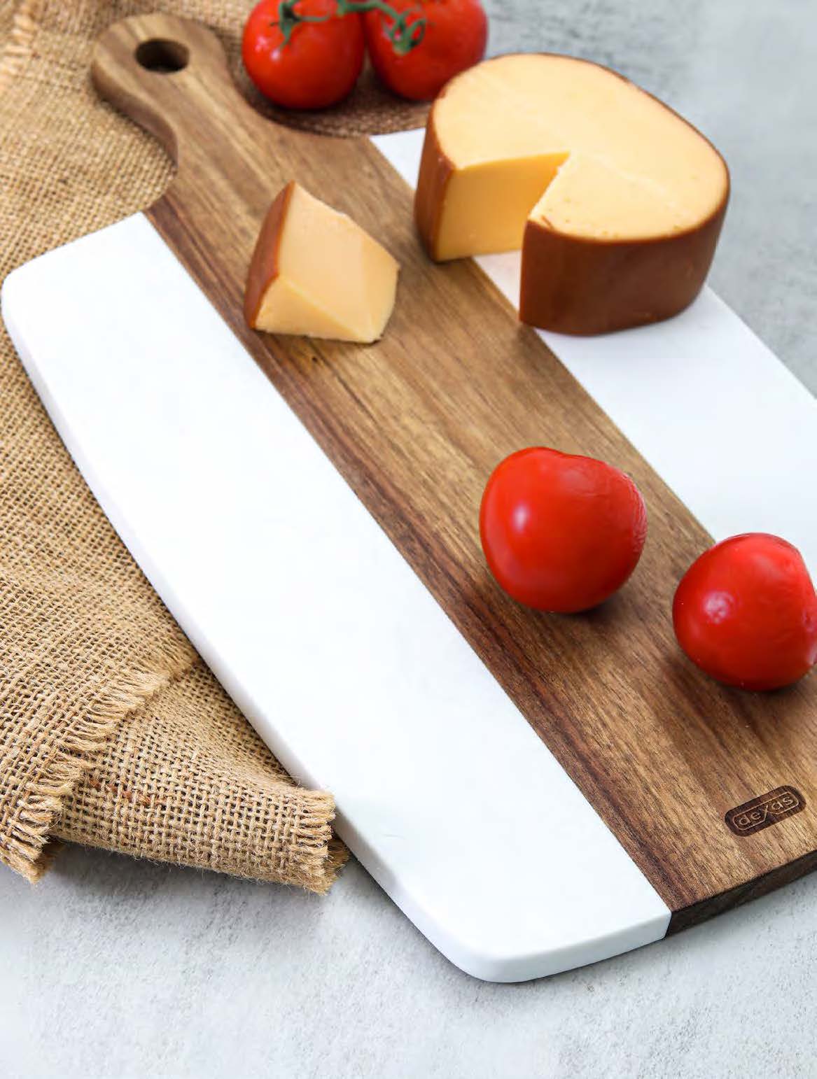 Dexas - Wholesale Cheese Board - Acacia Wood Marble Serving Board1