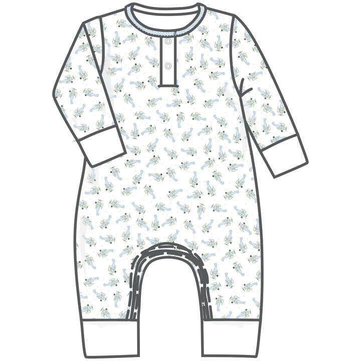 Take Flight Print Playsuit for wholesale by Magnolia Baby