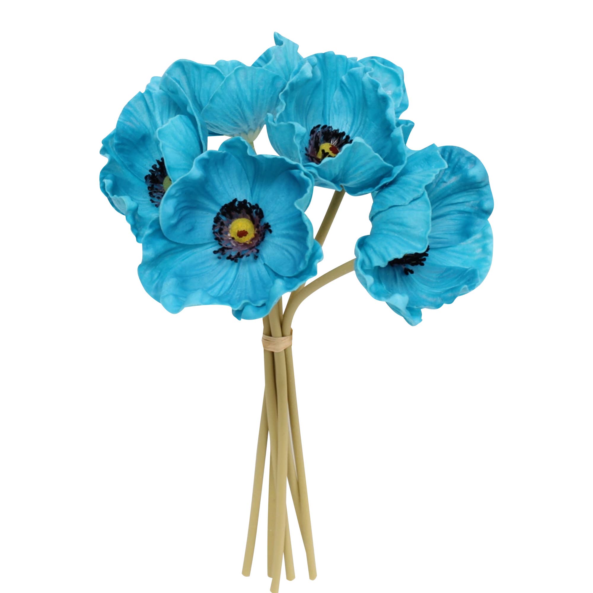Angel Isabella - Wholesale Artificial Flowers - 11" Real Touch Poppy-6 stems per bundle2