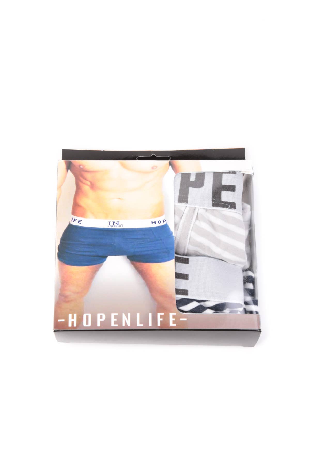 AZUL/CINZENTO Kit de boxers HOPENLIFE azul marinho e cinza para venda a revendedores na Faire2