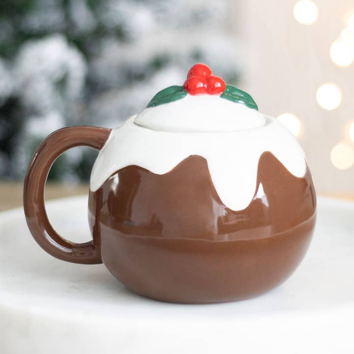 Christmas Pudding Shaped Mug for wholesale by Something Different Wholesale